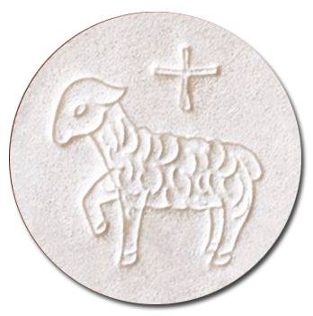 1-3/8" White "Lamb Design" Hosts
