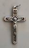 1.5" Silver Oxidized Rosary Crucifix