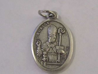 1" St. Blaise Oxidized Medal