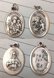 1" St. Joseph Oxidized Medal