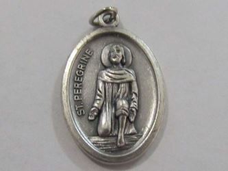1" St. Peregrine Oxidized Medal