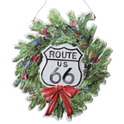 10.75 inch Route 66 Christmas Wall Art