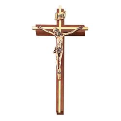 10" Walnut Wall Crucifix