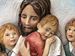 100/61 24" Jesus W/Children Plaque 3/4 Relief Traditional Colors