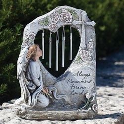 11.25" Memorial Angel with Chimes