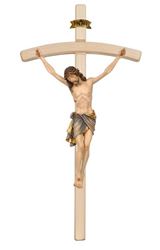 11" Italian Wood Bent Colored Crucifix
