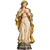 12" Baroque Blessed Virgin Color Wood Carved Made In Italy