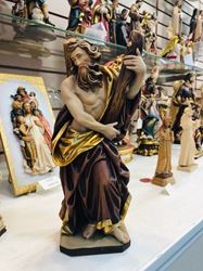 12" St. Andrew Hand Carved Statue from Italy