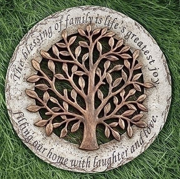 12" Tree of Life Family Garden Stone