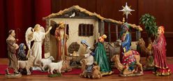 14" Scale Full 20pc 'First Christmas Gifts' Nativity Set