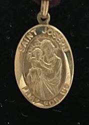 14KT Gold St. Joseph Medal Only