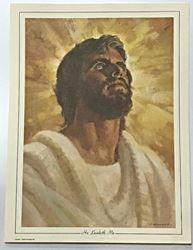 16"X12" He Leadeth Me , #2 Christ- Print Only