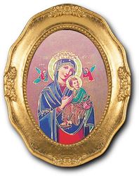  Our Lady of Perpetual Help Small Oval Framed Picture