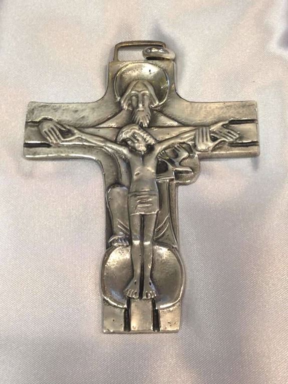 1698L Pectoral Cross Sterling Silver Made In Italy