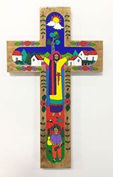18" Wood Wall Cross from El Salvador