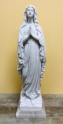 24" Our Lady of Lourdes Marble Resin Statue from Italy