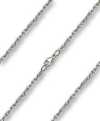 24" Silver Plated Rope Chain with Clasp