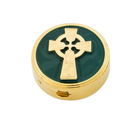 24kt Gold Plated Pyx with Celtic Cross Design