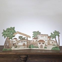 26" wide Bethlehem Town Backdrop for 5" Scale Figures