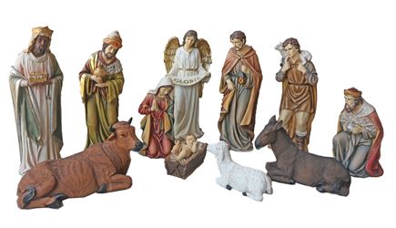 27 Inch Heavens Majesty Large Nativity Scene, 12 Piece Set