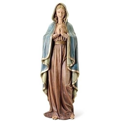 3' Mary Madonna Statue Fiberglass - Resin 37.5" Tall