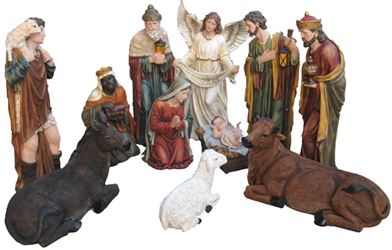 39 Inch Heavens Majesty Large Nativity Scene, 12 Piece Set
