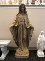 48" Mary Statue Stone Finish - Fiberglass / Resin 