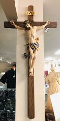 49" Wood Carved Crucifix with 24" Corpus from Italy