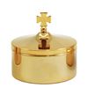 Host Box -Gold Plate Made In Italy ??Host Box with Cross and lid; ?8,4 x 6,5 cm.