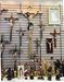 Wood Carved 63" Wall Crucifix with 30" Colored Fiberglass Corpus from Italy - 117964