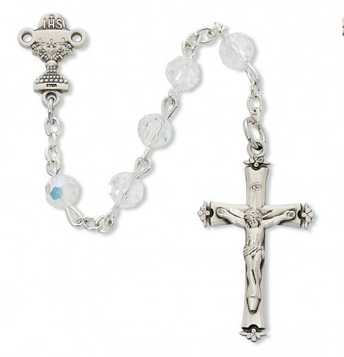 6MM Crystal First Communion Rosary