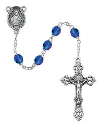 6mm Aurora Borealis Blue September Rosary