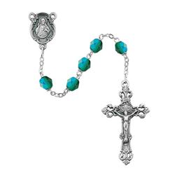 6mm Aurora Borealis Emerald May Rosary