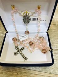 6mm Light Pink Tin Cut Rosary