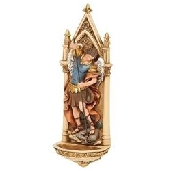 7.75" St. Michael Holy Water Font