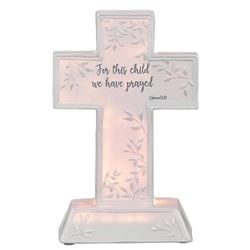 7" For This Child I Prayed Cross Nightlight with Cord