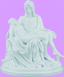 7" Plastic Pieta Statue