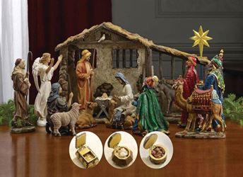 7" Scale Full 19pc First Christmas Gifts Nativity Set