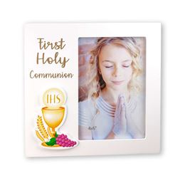 4X6 Mdf Photo Frame With Gold Foil Sticker Chalice And Grapes