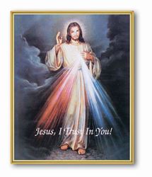 8” x 10” Divine Mercy Plaque | Gold Framed Everlasting Plaque, Clear Lamination?