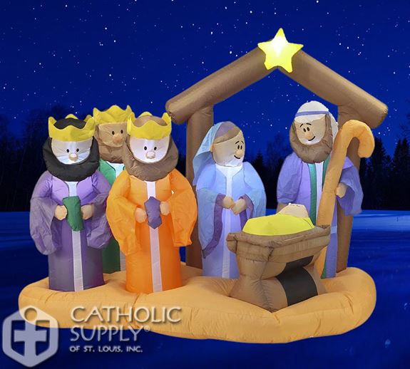 7 foot Inflatable Nativity Scene
