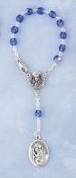 Sapphire crystal auto rosary for your car mirror.