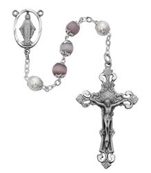 7mm Amethyst and Pearl Rosary