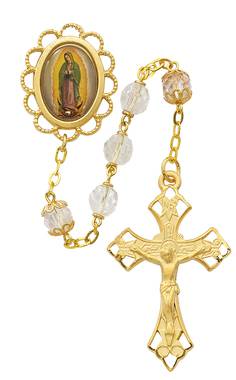 7mm Crystal Our Lady of Guadalupe Rosary
