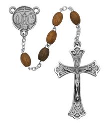 7mm Olive Wood Oval Rosary