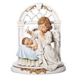 8" Angel with Sleeping Baby Figurine