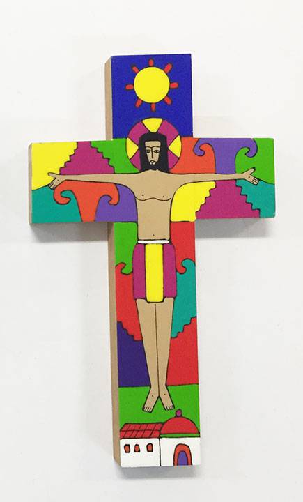 8" Wood Wall Cross from El Salvador