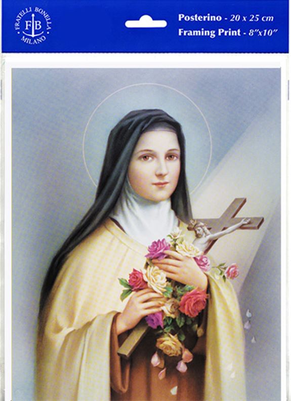 8" X 10" Saint Therese of Lisieux, The Little Flower (Print Only)