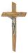 9.75" Olivewood Wall Crucifix with Silver Corpus