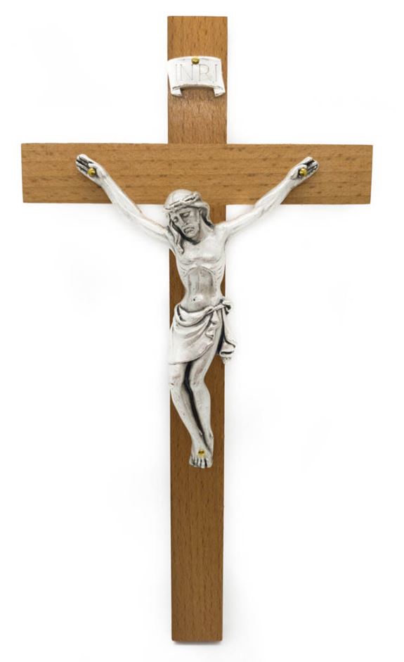 9" Crucifix Silver Corpus